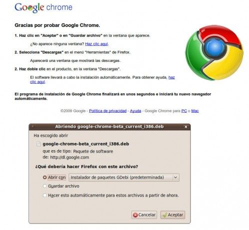 Google Chrome Linux 3