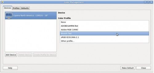 Fedora13 colormanager 500x237 Fedora13 colormanager