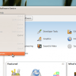 “Orígenes del software”, dentro del Centro de Software en Ubuntu 10.10
