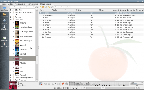 clementine1 500x313 8 reproductores de música en Linux