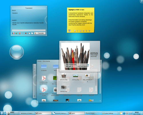 KDE 4.3 RC1 plasma