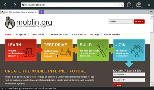 Moblin 2.1 browser Moblin 2.1 browser
