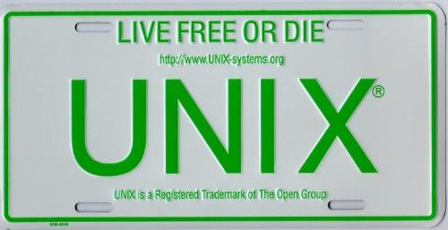 Placa matricula UNIX