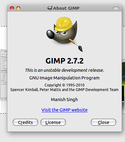 GIMP 2.7.2