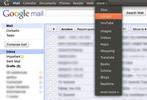 Google menu Ubuntu theme
