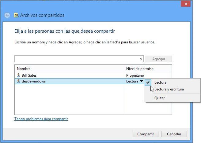 Usuario compartiendo Windows SIMPLE