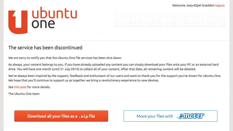 ubuntu-one-cerrado