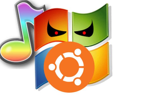Evil Windows trying to intimidate Ubuntu