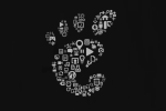 Logo de GNOME en mosaico
