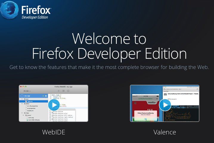 Portada de Firefox Developer Edition