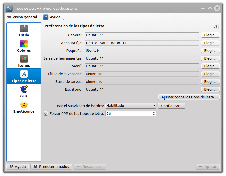 Forzar 96 ppp de DPI en KDE