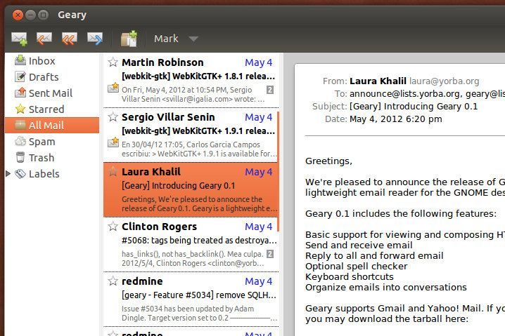 Disponible Geary 0.11.0 con una gran cantidad de fallos corregidos
