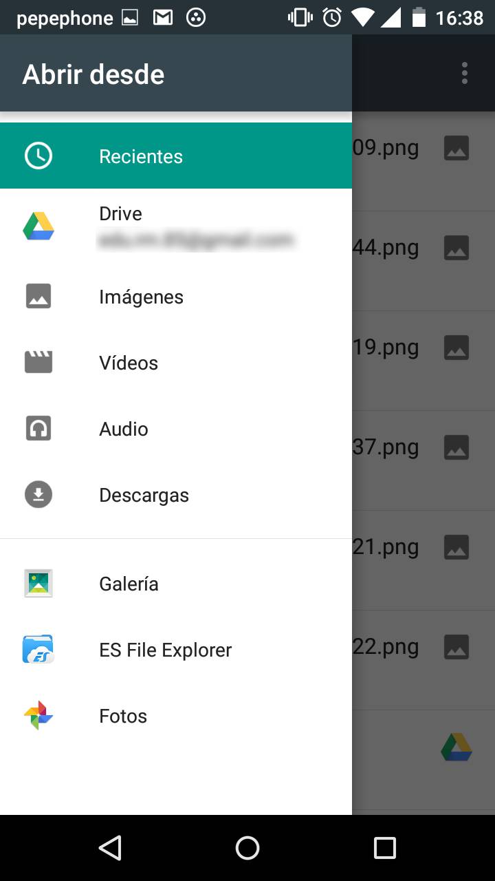 Enviar ficheros desde KDE Connect en Android