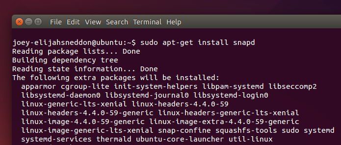 Dependencias de Snap (paquete snappy) en Ubuntu 14.04 LTS