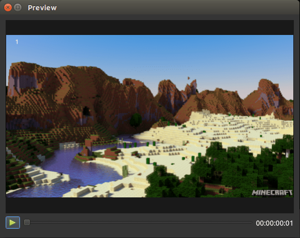 5 Ventana de previsualización de OpenShot 2.3
