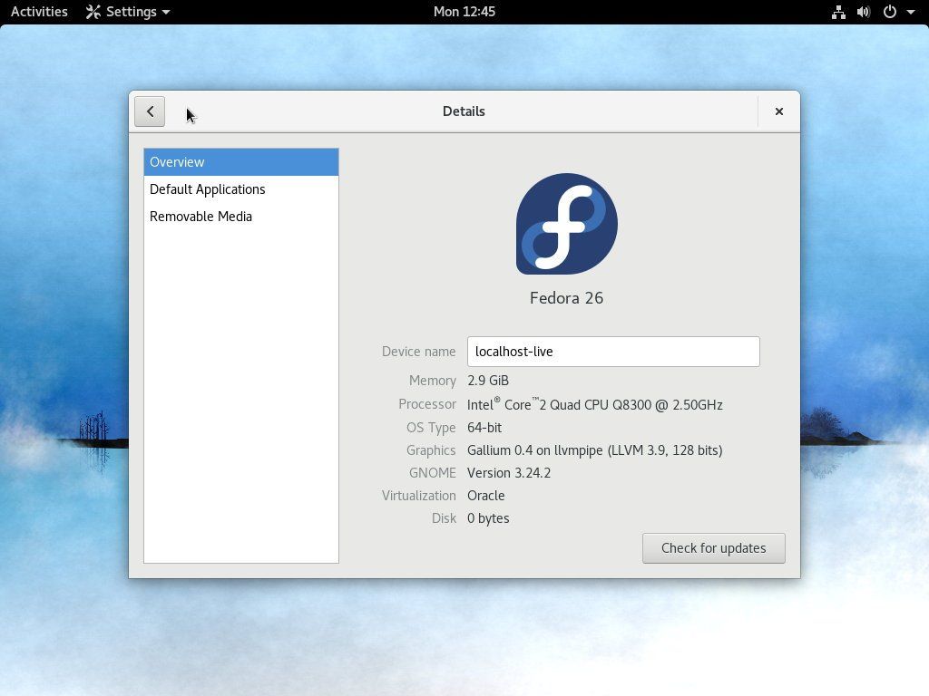 Fedora 26 beta