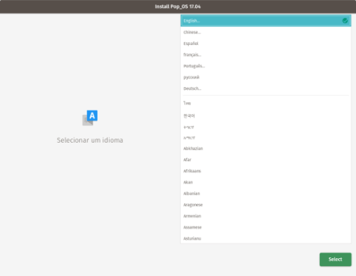 Instalador de Pop!_OS