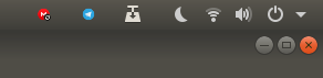 Iconos pequeños en el área de notificación de Ubuntu 17.10