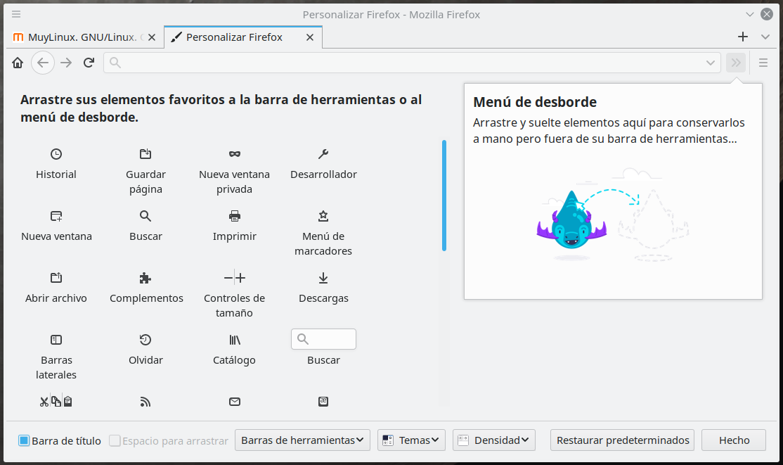 Firefox CSD en KDE Plasma