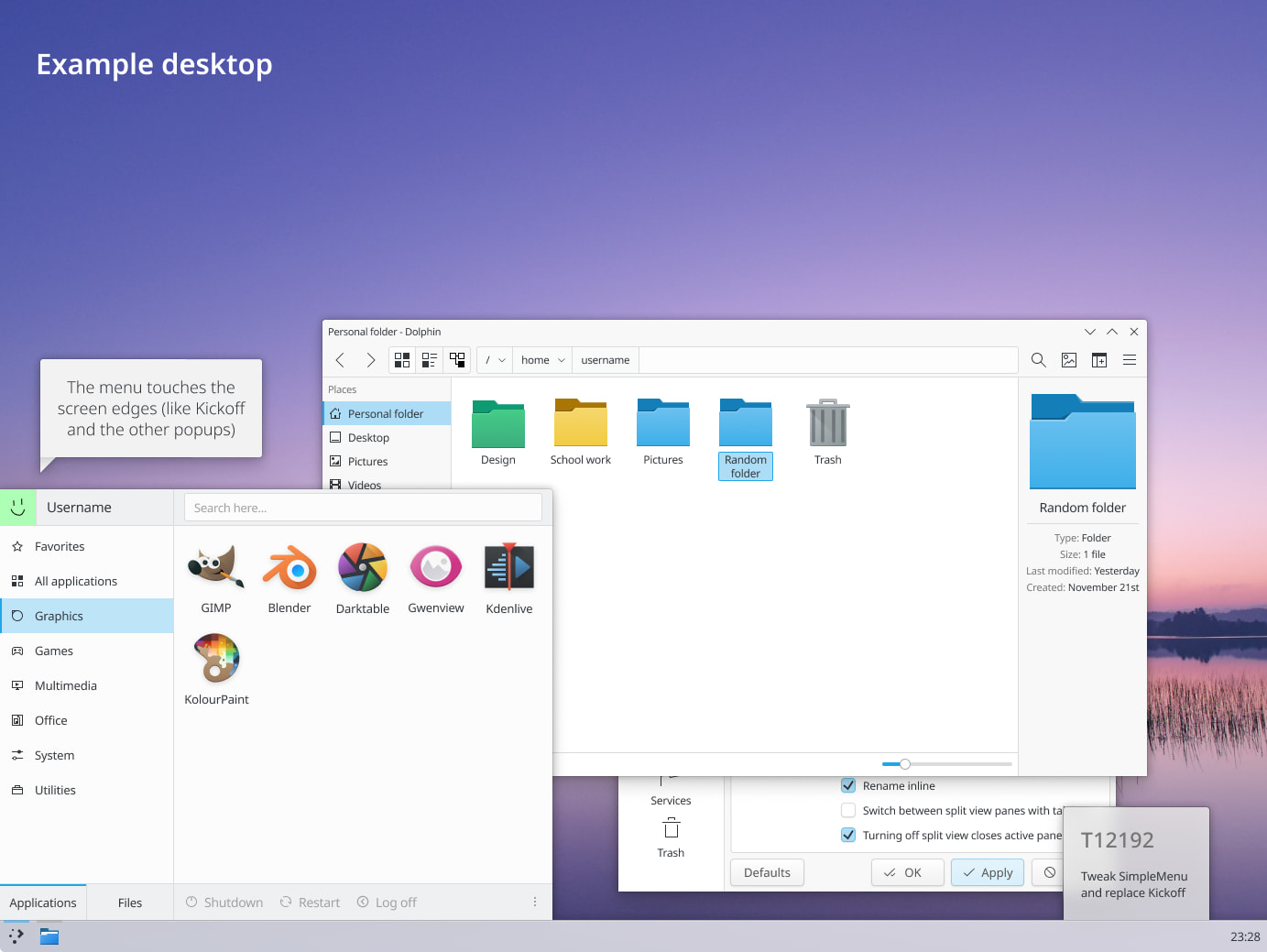 Concepto KDE Plasma 2020