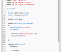 Nota, editor de código de Maui en dispositivo táctil/móvil