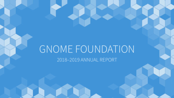 Informe anual 2019 de GNOME Foundation