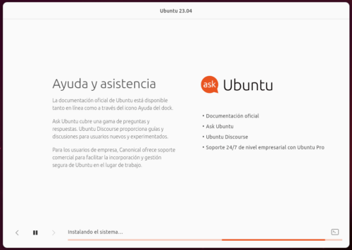 Nuevo instalador de sistema de Ubuntu