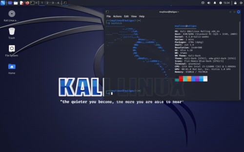 Kali Linux 2023.3 con Xfce