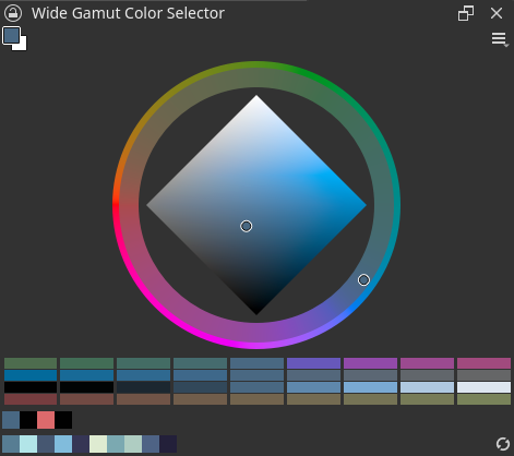 Nuevo selector de color de Krita 5.2