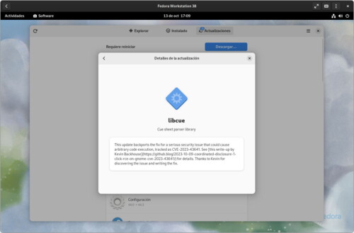 Parche implementado en 'libcue' frente a la explotación de la vulnerabilidad que afecta a GNOME