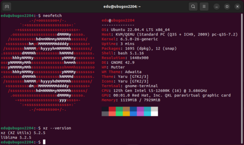 Version de XZ presente en Ubuntu 22.04 LTS