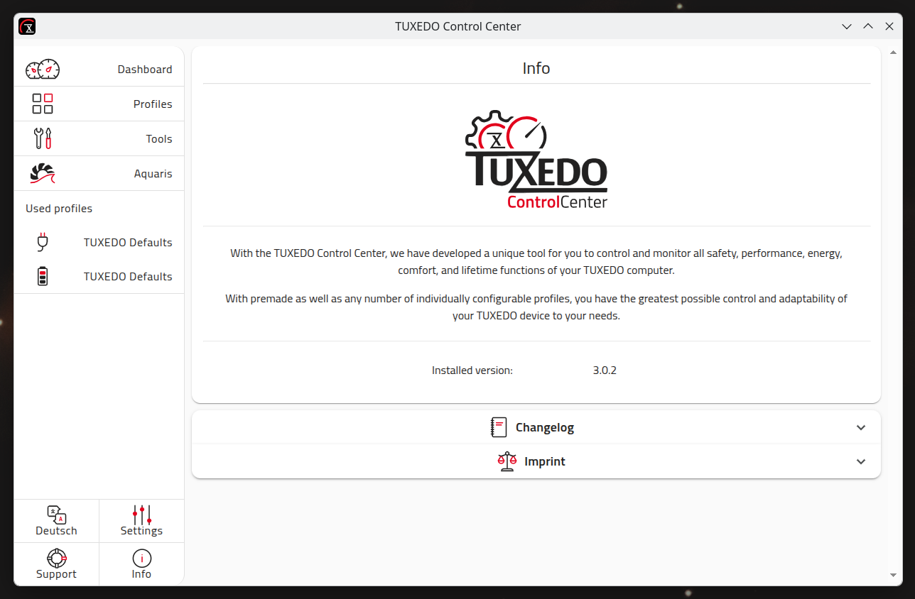 Tuxedo Control Center