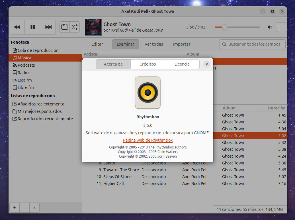 Rhythmbox 3.5