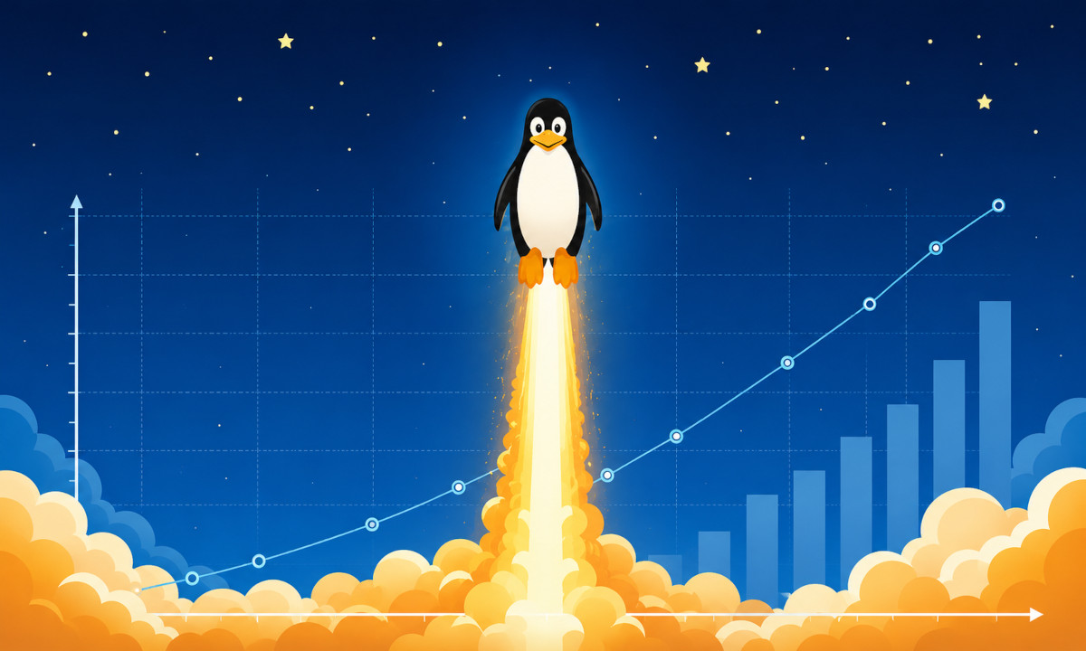 Linux alcanza el 8,88% de cuota de mercado en PC... y el misterio continúa