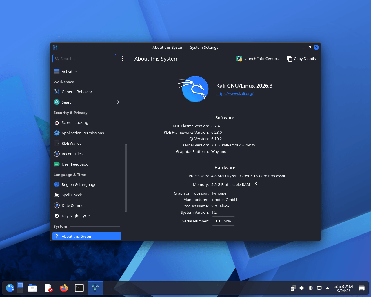 kali linux 2026.3
